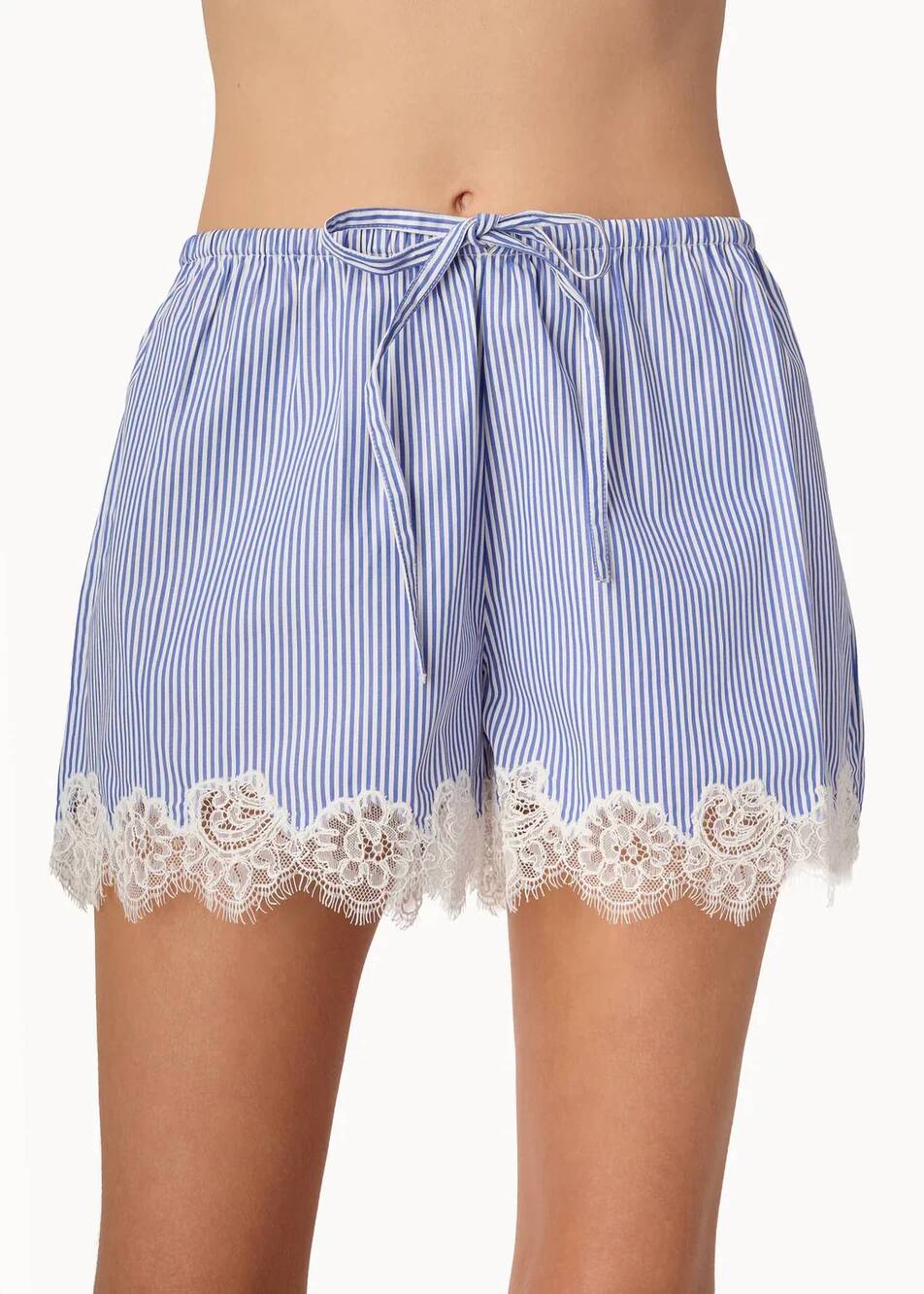 NEW CAMI NYC cassandra mid rise short in blue stripe